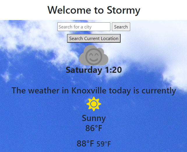 My Weather App screenshot